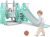 Bamny Rutsche »Rutsche für Kinder, 3 In 1 Kinderrutsche Schaukel mit BasketballstäNder, Schaukel Rutsche Gartenrutsche«, (Packung), Rutsche…