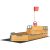 Juskys Sandkasten »Kapt’n Pit«, Piratenschiff Boot aus Holz, Große Kinder Sandkiste für den Garten mit Bodenplane und Sitzbank