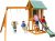 KidKraft F24148E Spielturm Appleton aus Holz für Kinder mit Rutsche, Schaukel, Kletterwand und Sandkasten, für den Garten, Grün