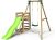 REBO Schaukel und Rutsche Holz | Schaukelgestell für den Garten mit Rutsche | Verstellbare Schaukel | Schaukel Outdoor Kinder | Outdoor Spielzeug |…